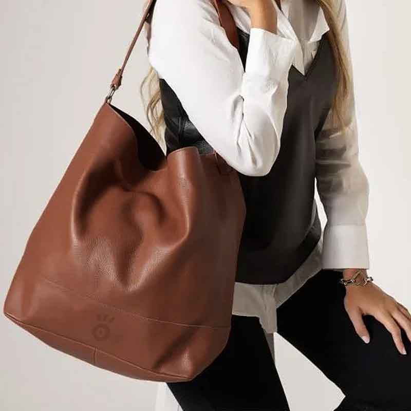 camel leather hobo bolsa