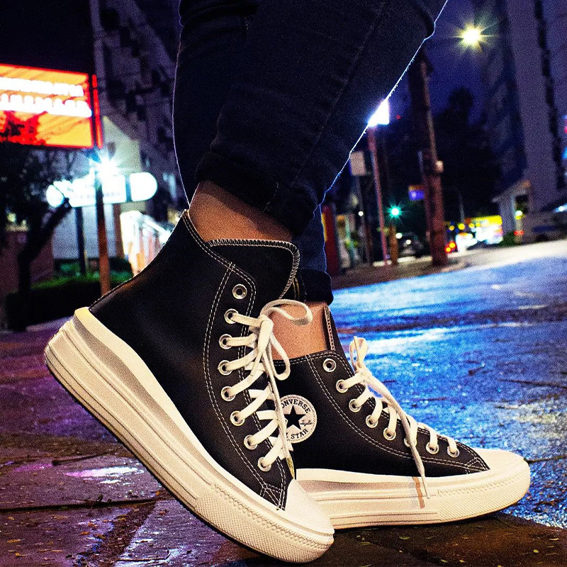 ALL STAR PLATAFORMA ECO LEATHER HI COURO BRANCO - Converse é na Convexo!