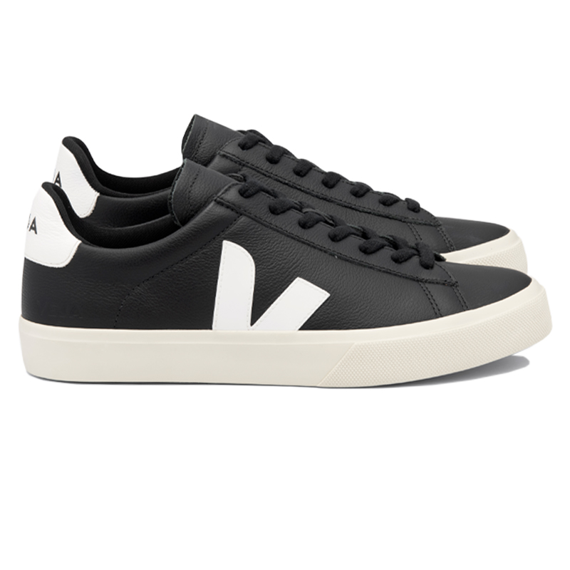 VEJA CAMPO CHROMEFREE LEATHER BLACK/WHITE