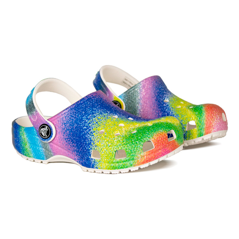 CROCS CLASSIC KIDS SPRAY DYE WHITE/MULTI