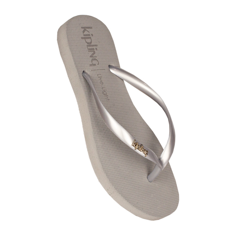 FLIP FLOP KIPLING LIVE LIGHT METAL PRATA