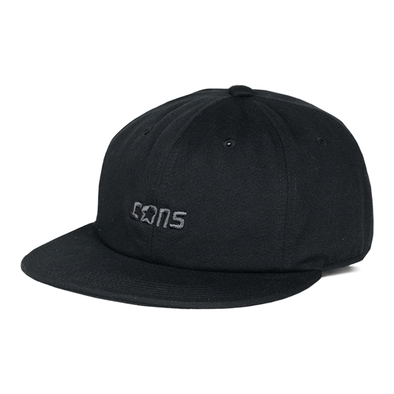 BONE CONVERSE CONS 6 PANEL CAP BLACK