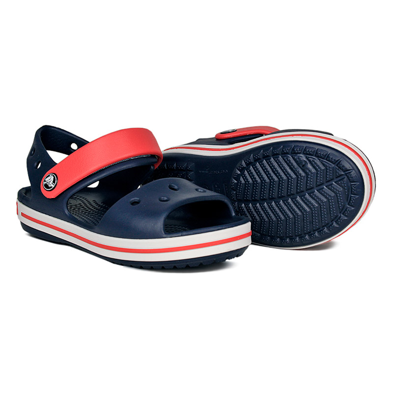 CROCS KIDS CROCBAND SANDAL NAVY/RED