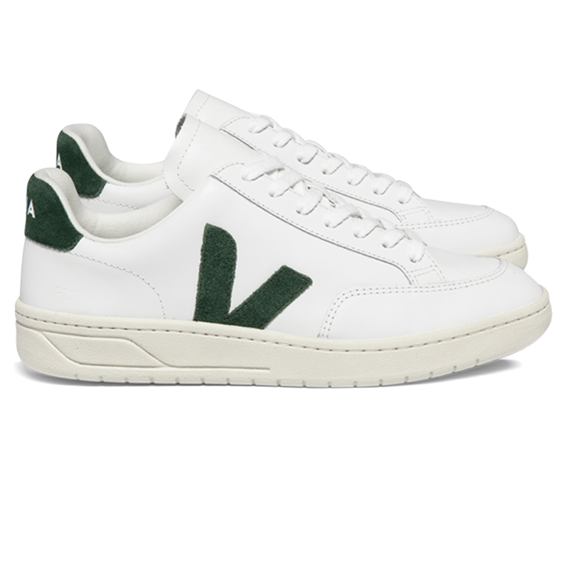 VEJA V-12 LEATHER EXTRA WHITE/CYPRUS