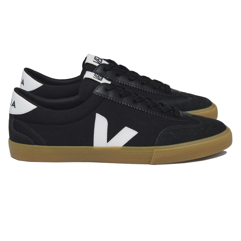 VEJA VOLLEY CANVAS BLACK/WHITE NATURAL