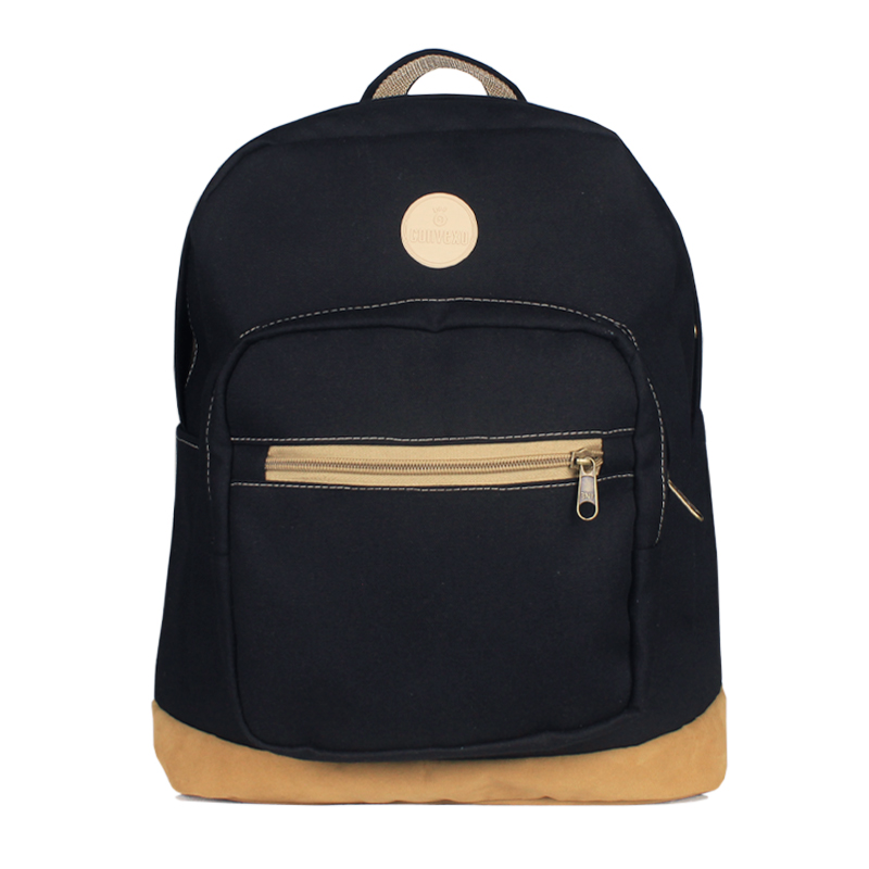 MOCHILA STAKES CANVAS PRETO/AREIA