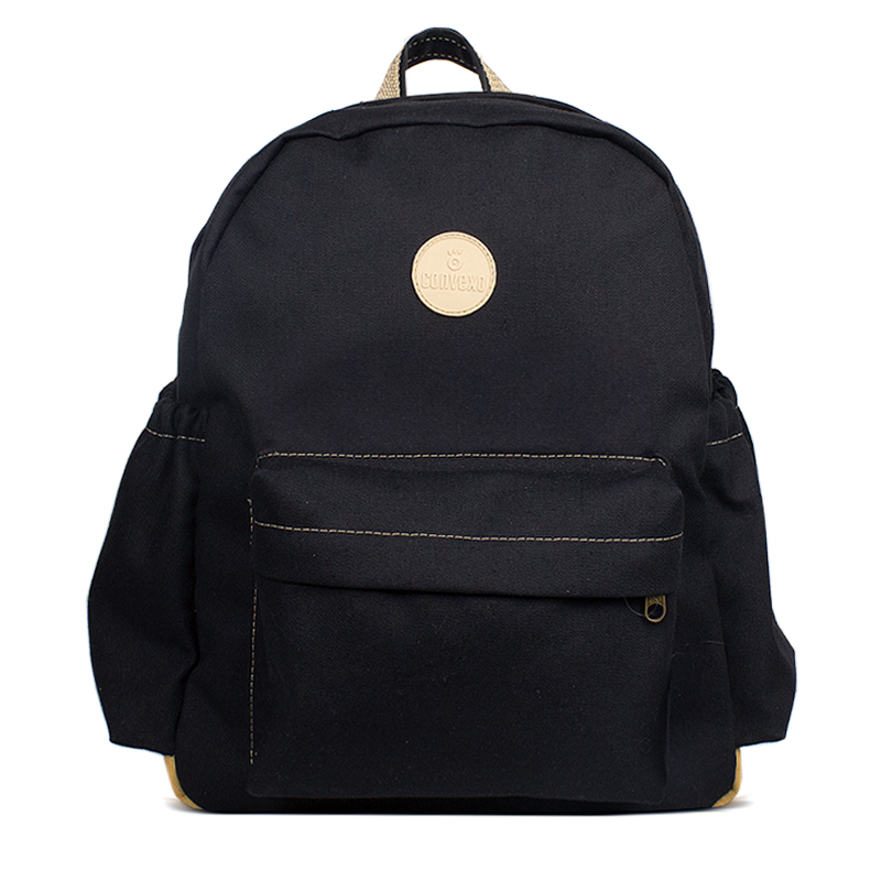 MOCHILA ESSENCIAL CANVAS PRETO/AREIA