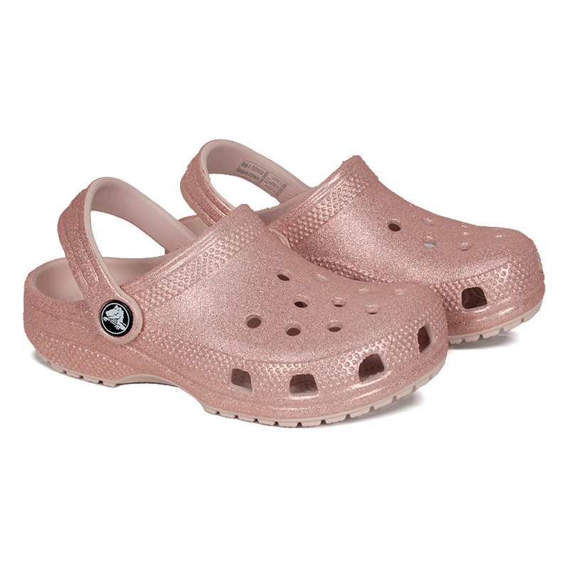 CROCS KIDS CLASSIC GLITTER CLOG QUARTZ GLITTER