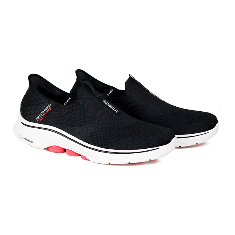 SKECHERS GO WALK 7 EASY ON 2 BLACK WHITE