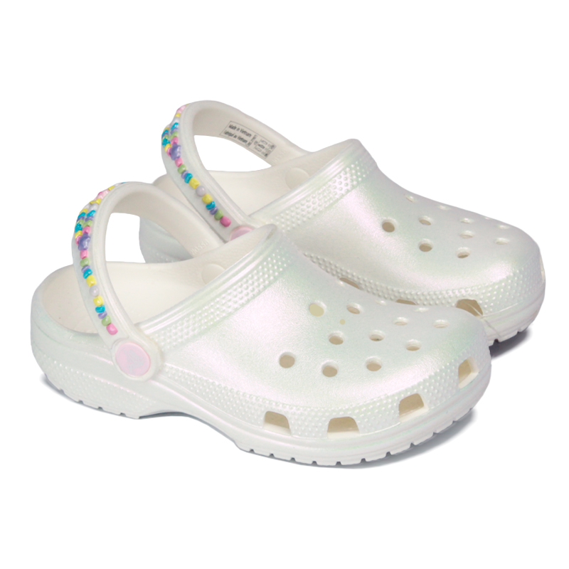 CROCS CLASSIC FRIENDSHIP IRIDESCENT CLOG K WHITE
