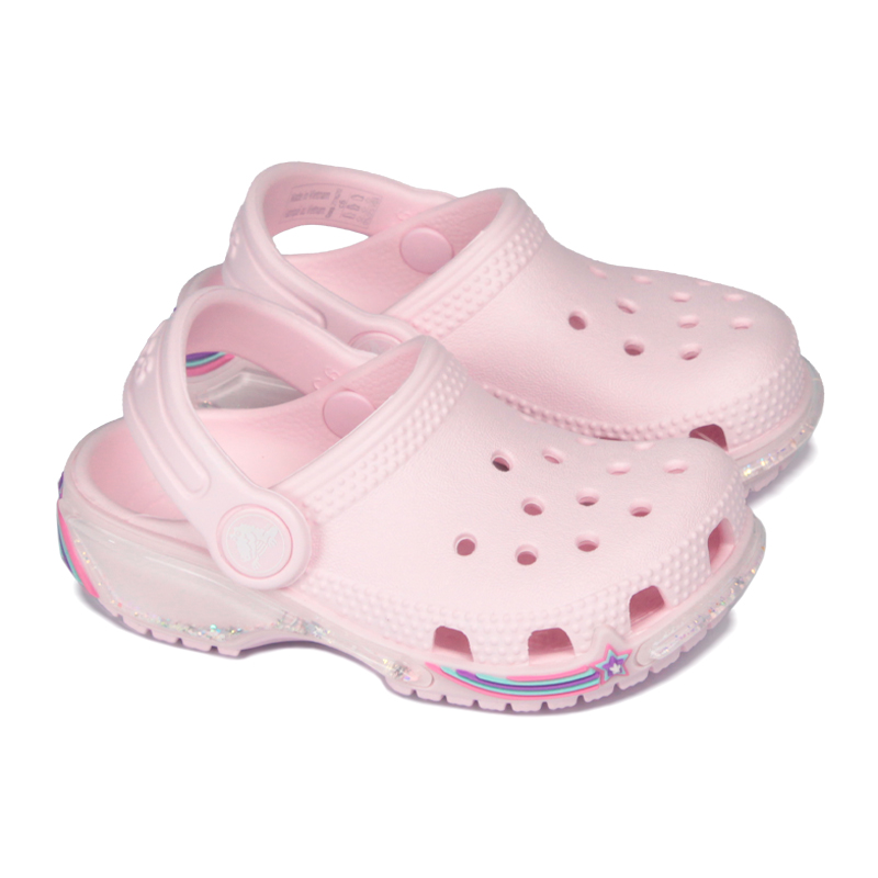 CROCS KIDS CLASSIC STAR SPARKLE SHAKER PINK MILK