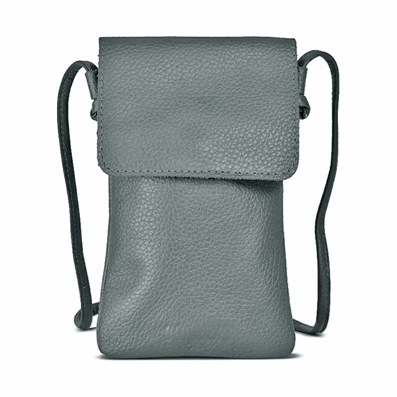 MINI BAG COURO PORTA CEL GRAFITE