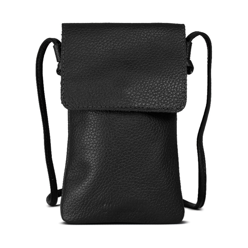 MINI BAG COURO PORTA CEL PRETO