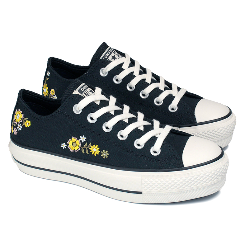 CHUCK TAYLOR ALL STAR OX LIFT RETRO FLORAL PRETO