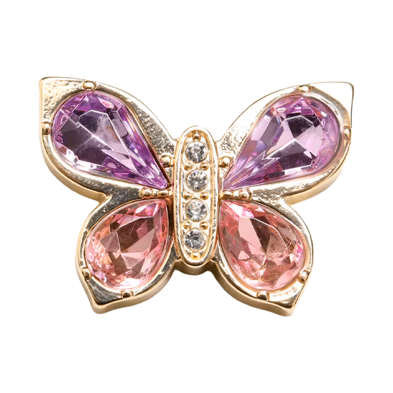 JIBBITZ GOLD BUTTERFLY WITH GEM