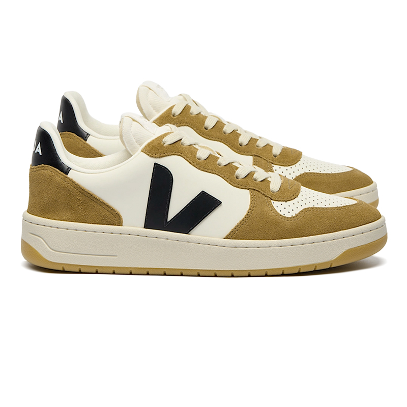 VEJA V-10 PRIME LEATHER PURE BLACK TENT