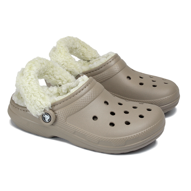 CROCS CLASSIC FLEECE LINED CLOG MUSHROOM