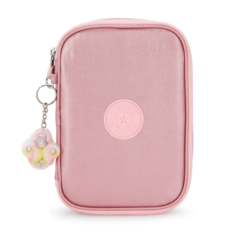ESTOJO KIPLING 100 PENS BRONZE PINK MET