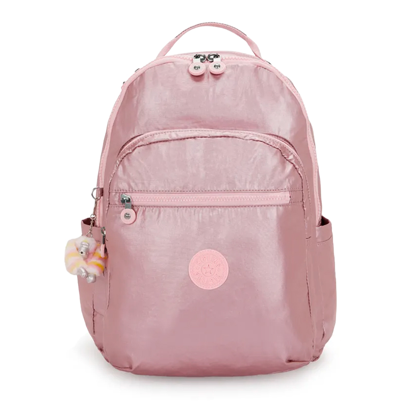 MOCHILA KIPLING SEOUL BRONZE PINK MET
