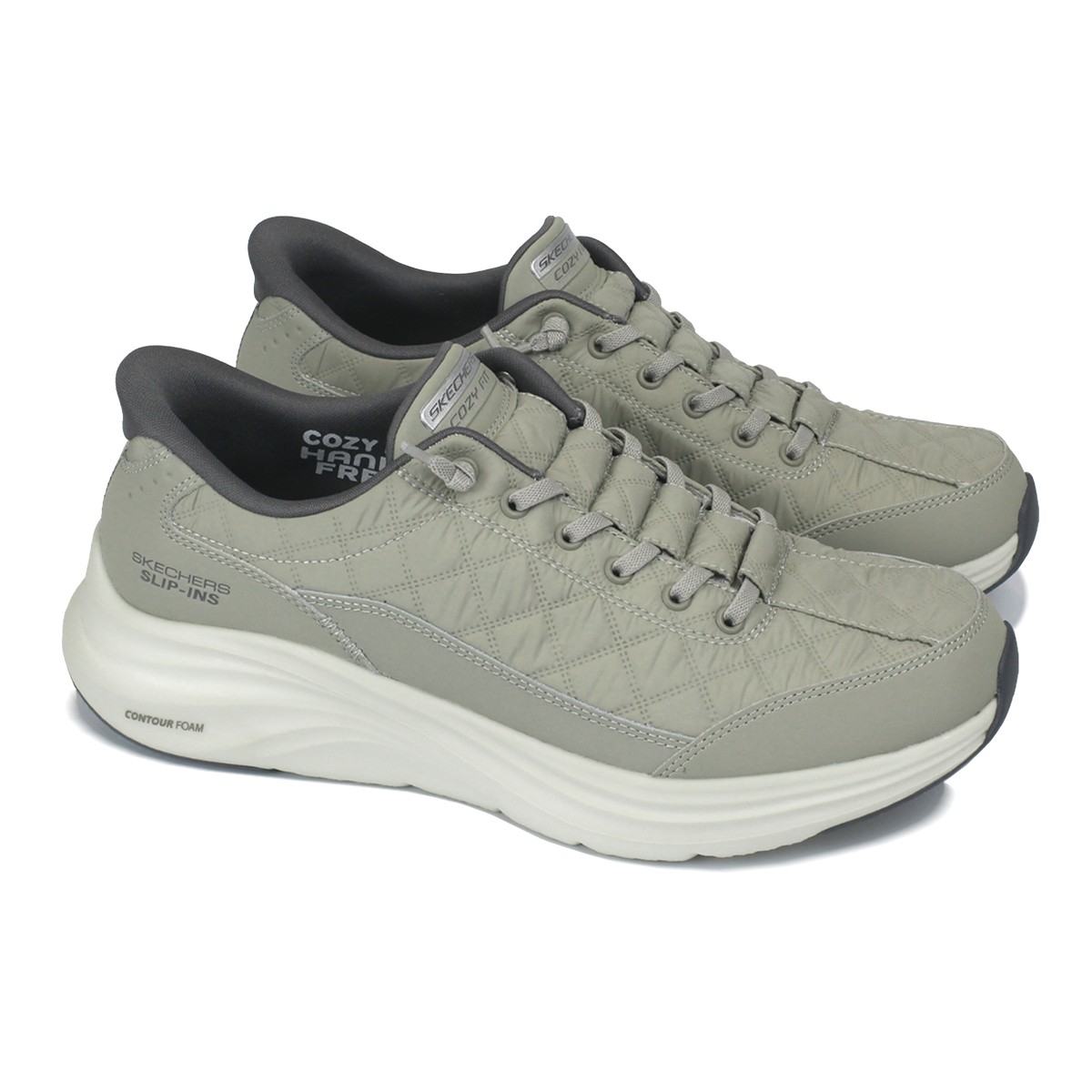SKECHERS COZY FIT CONTOUR FOAM BRONZE CARVÃO