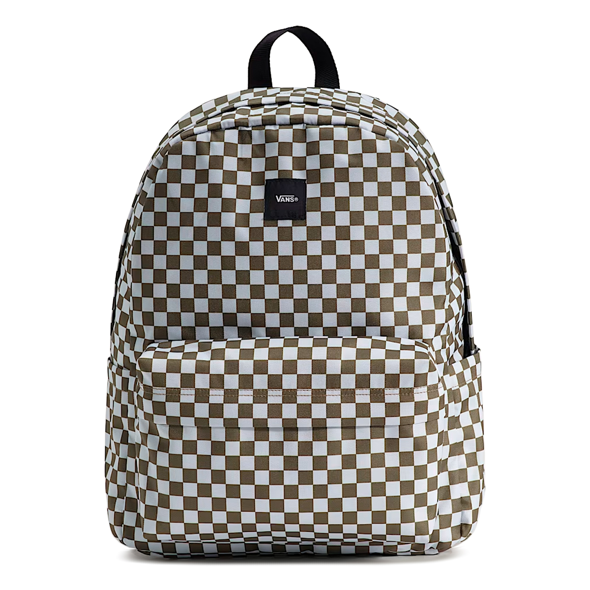 VANS OLD SKOOL CHECK BACKPACK OLIVE BROWN