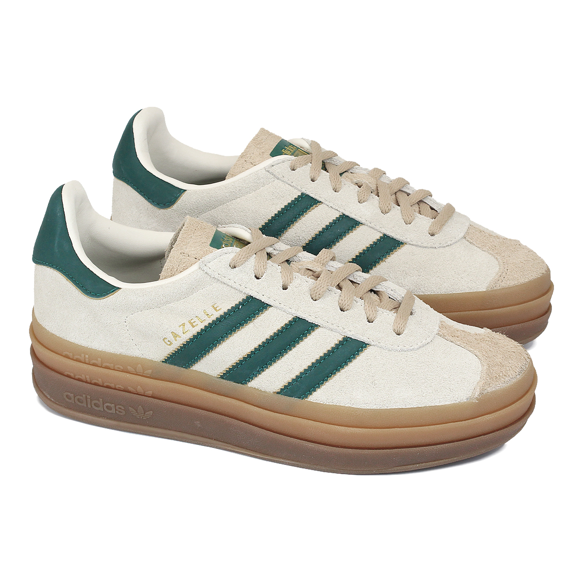 ADIDAS GAZELLE BOLD BEGE VERDE