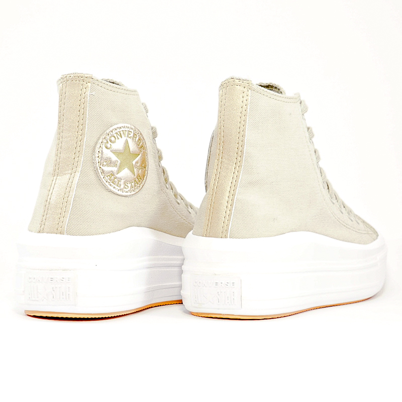 TÊNIS CONVERSE ALL STAR CHUCK TAYLOR PLATAFORMA MOVE BEGE