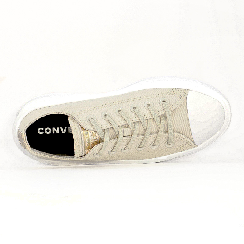 Tênis Converse Chuck Taylor All Star Hi Bege Claro/Ouro