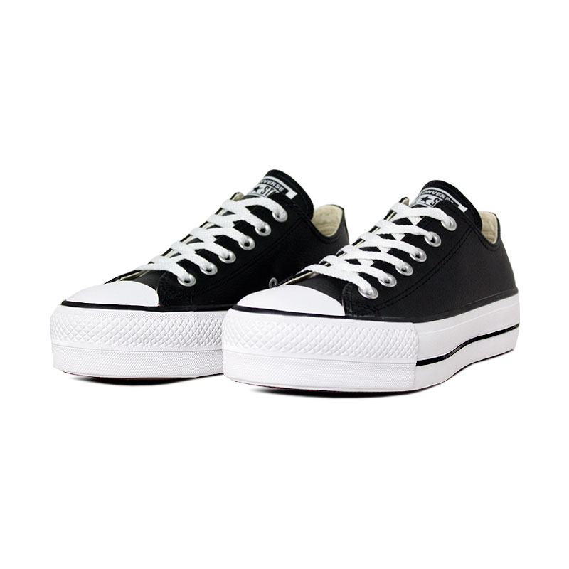 ALL STAR PLATAFORMA ECO LEATHER HI COURO PRETO - Converse é na Convexo!