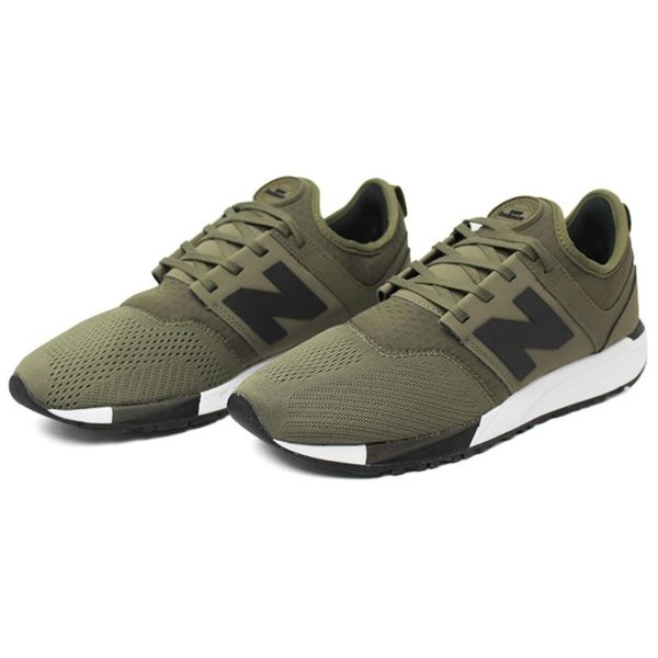 new balance cinza com verde