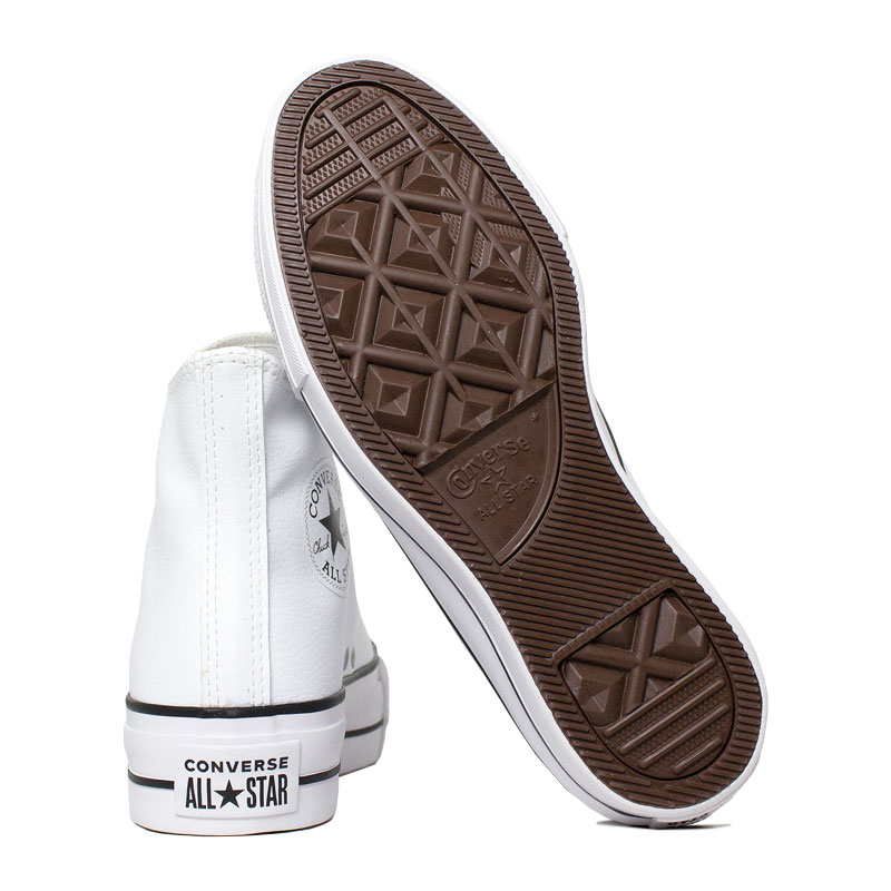 ALL STAR PLATAFORMA ECO LEATHER HI COURO BRANCO - Converse é na Convexo!